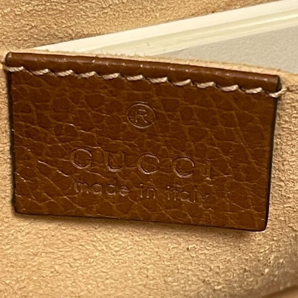 Gucci Ophidia Denim GG Monogram w/ Calfskin Leather Shoulder Bag - Preowned - Picture 13 of 15